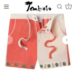 NWT Tombolo tequila themed Gusanito Terry Cabana Shorts